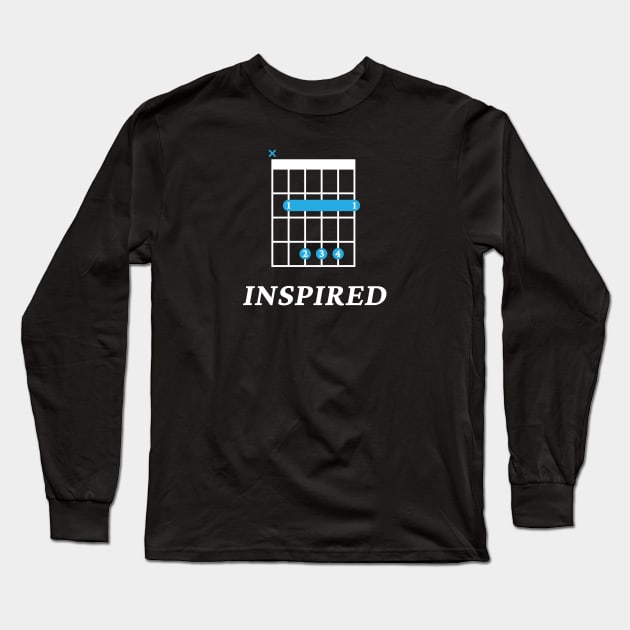 B Inspired B Guitar Chord Tab Dark Theme Long Sleeve T-Shirt by nightsworthy